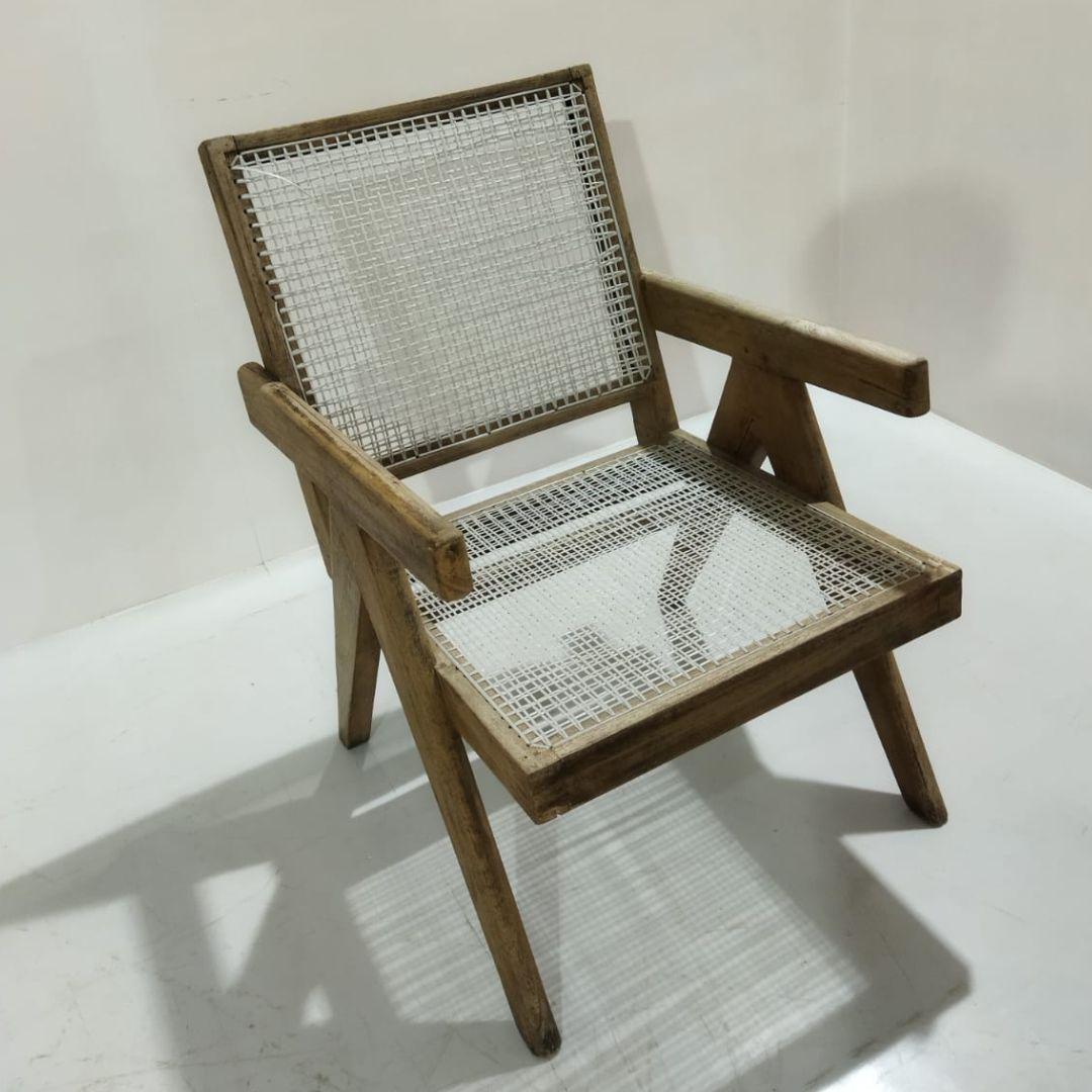 Set di 4 autentiche sedie Pierre Jeanneret PJ-SI-29-A, Made in Chandigarh In condizioni buone in vendita a Amsterdam, NL