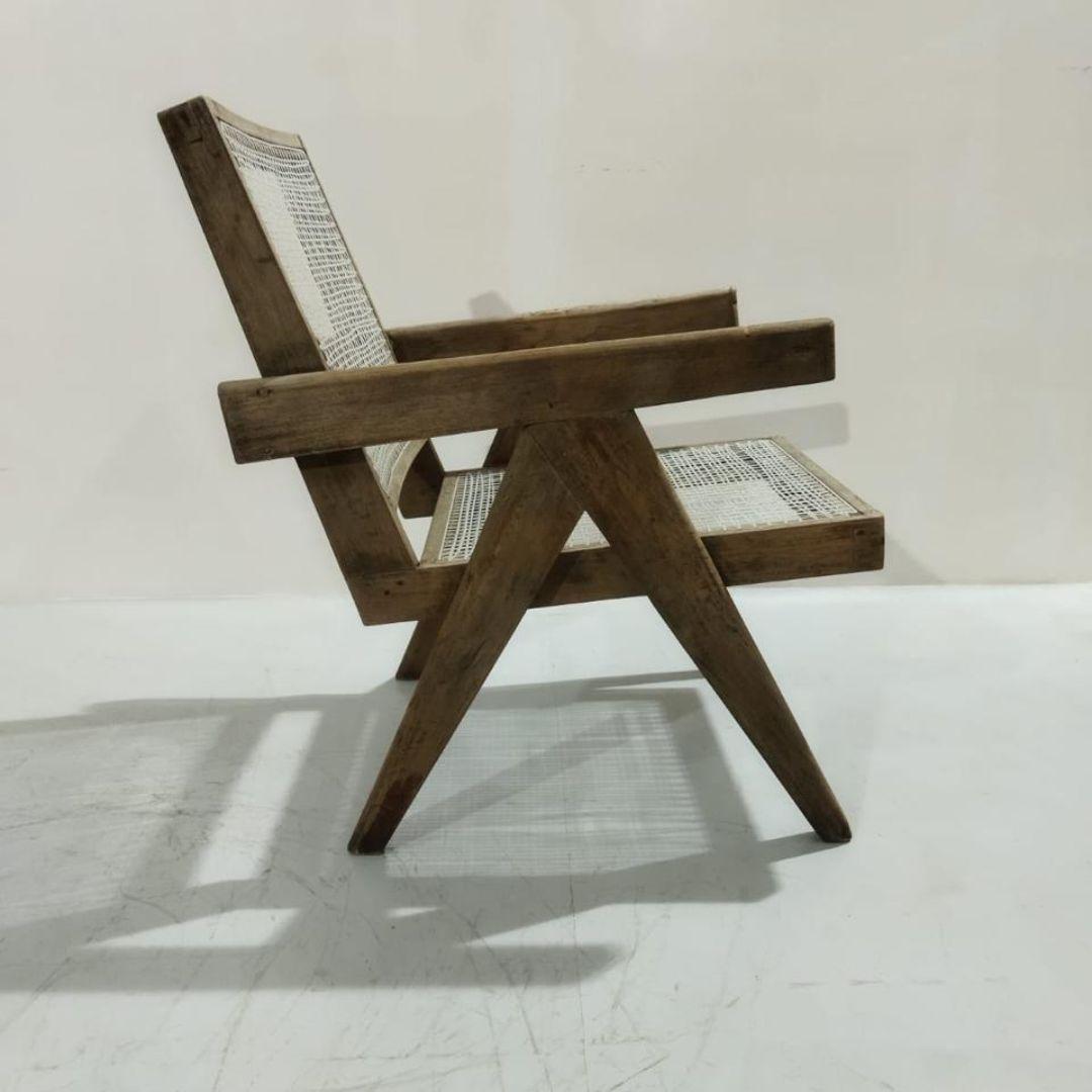 Metà XX secolo Set di 4 autentiche sedie Pierre Jeanneret PJ-SI-29-A, Made in Chandigarh in vendita