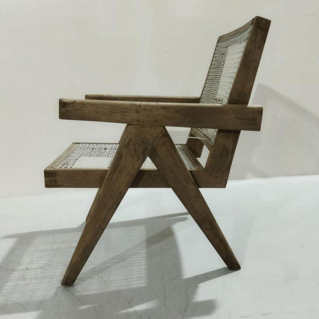 Set di 4 autentiche sedie Pierre Jeanneret PJ-SI-29-A, Made in Chandigarh in vendita 1