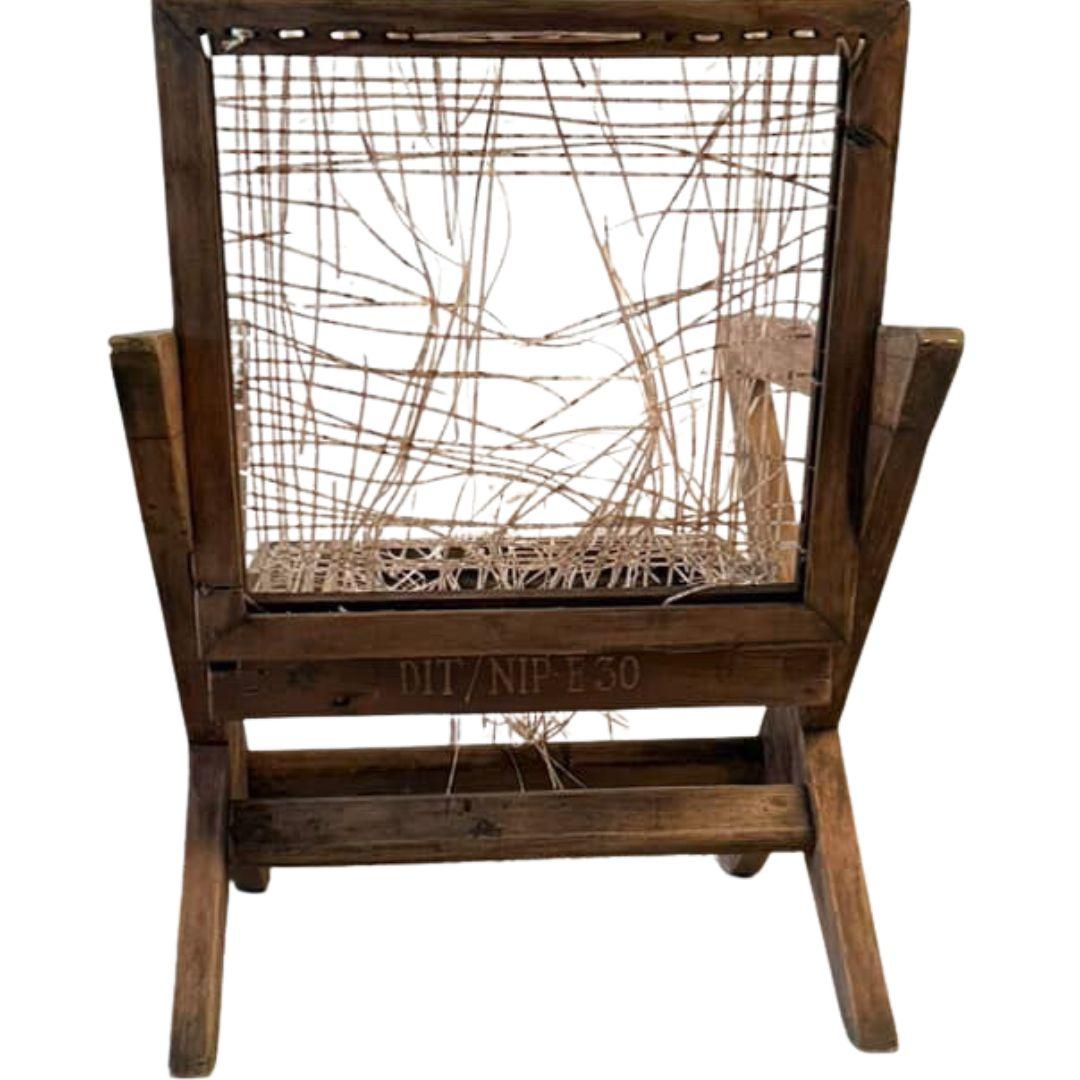 Satz von 4 Authentic Pierre Jeanneret X-Leg Lounge Chairs, Model No. PJ-SI-45-A (1956) (Handgefertigt) im Angebot