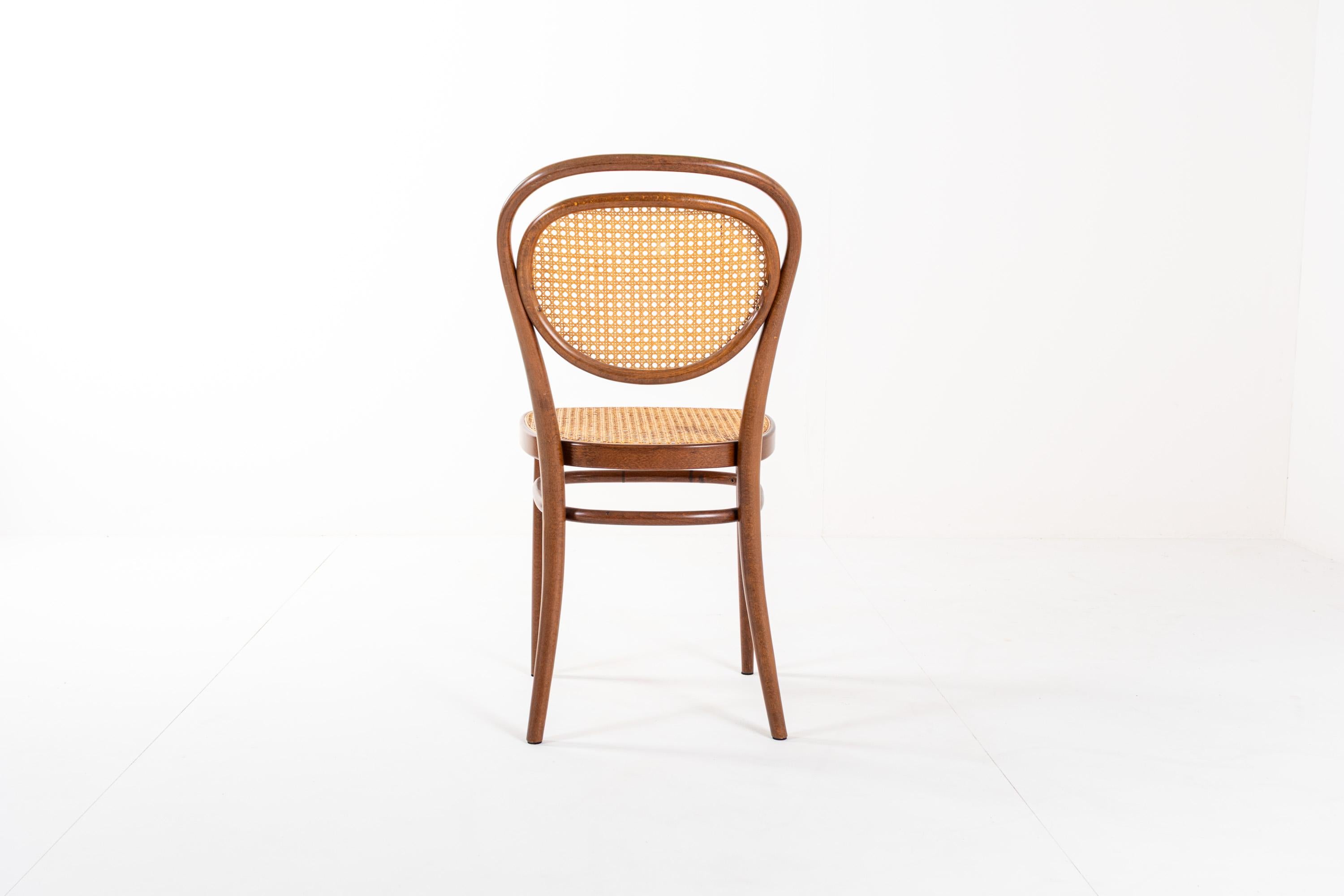 Canna Set di 4 autentiche sedie Thonet 215 e 215RF, anni '70 in vendita