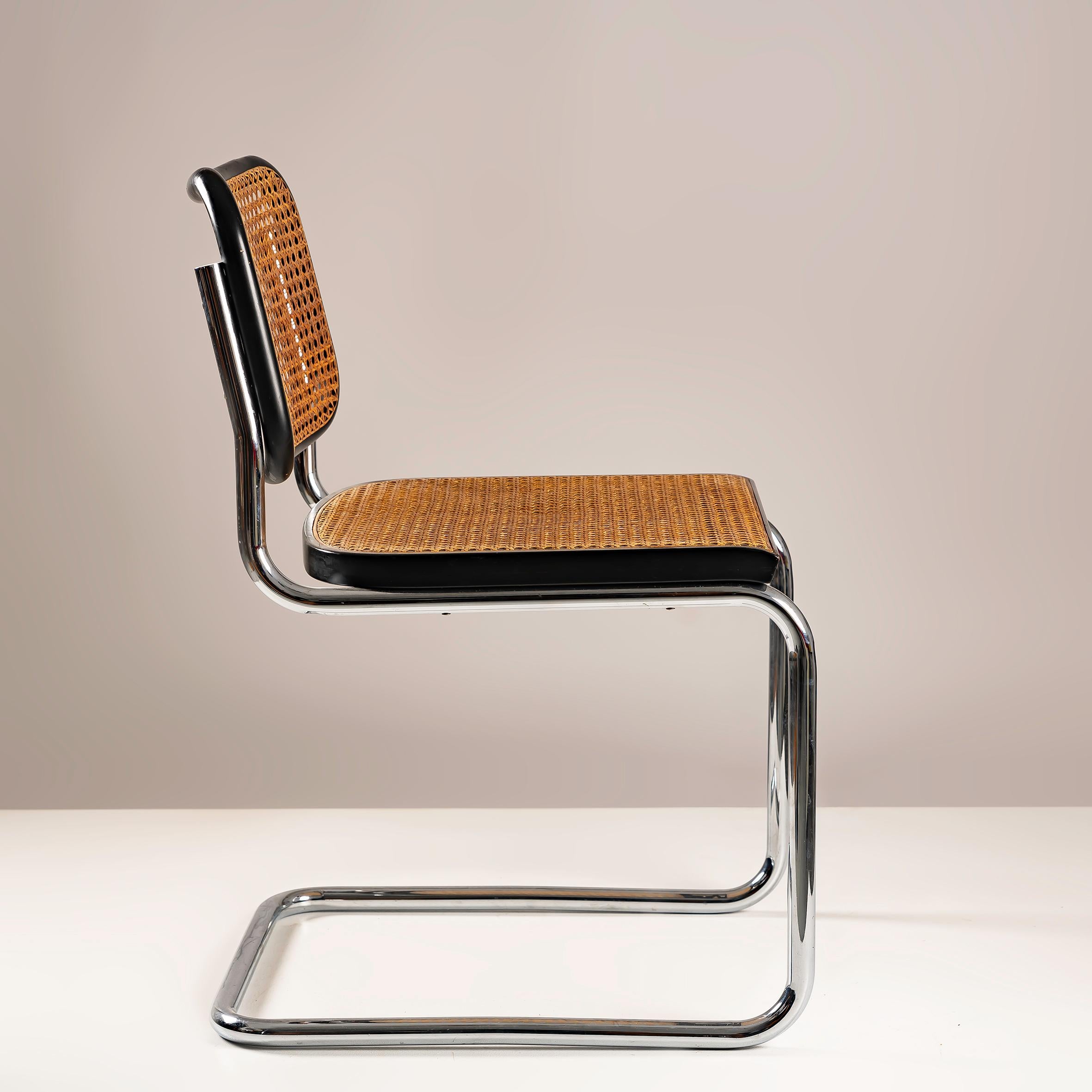 Set of 4 B32 Cesca chairs Marcel Breuer design for Gavina 3