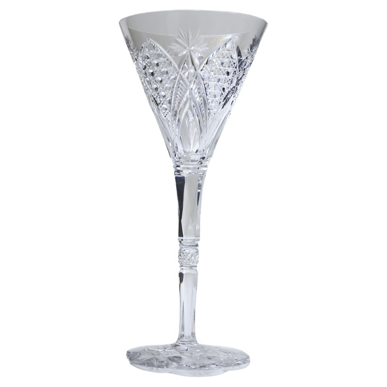 Set of 4 Baccarat Hand Blown Elbeuf Cut Crystal Liquor Glasses