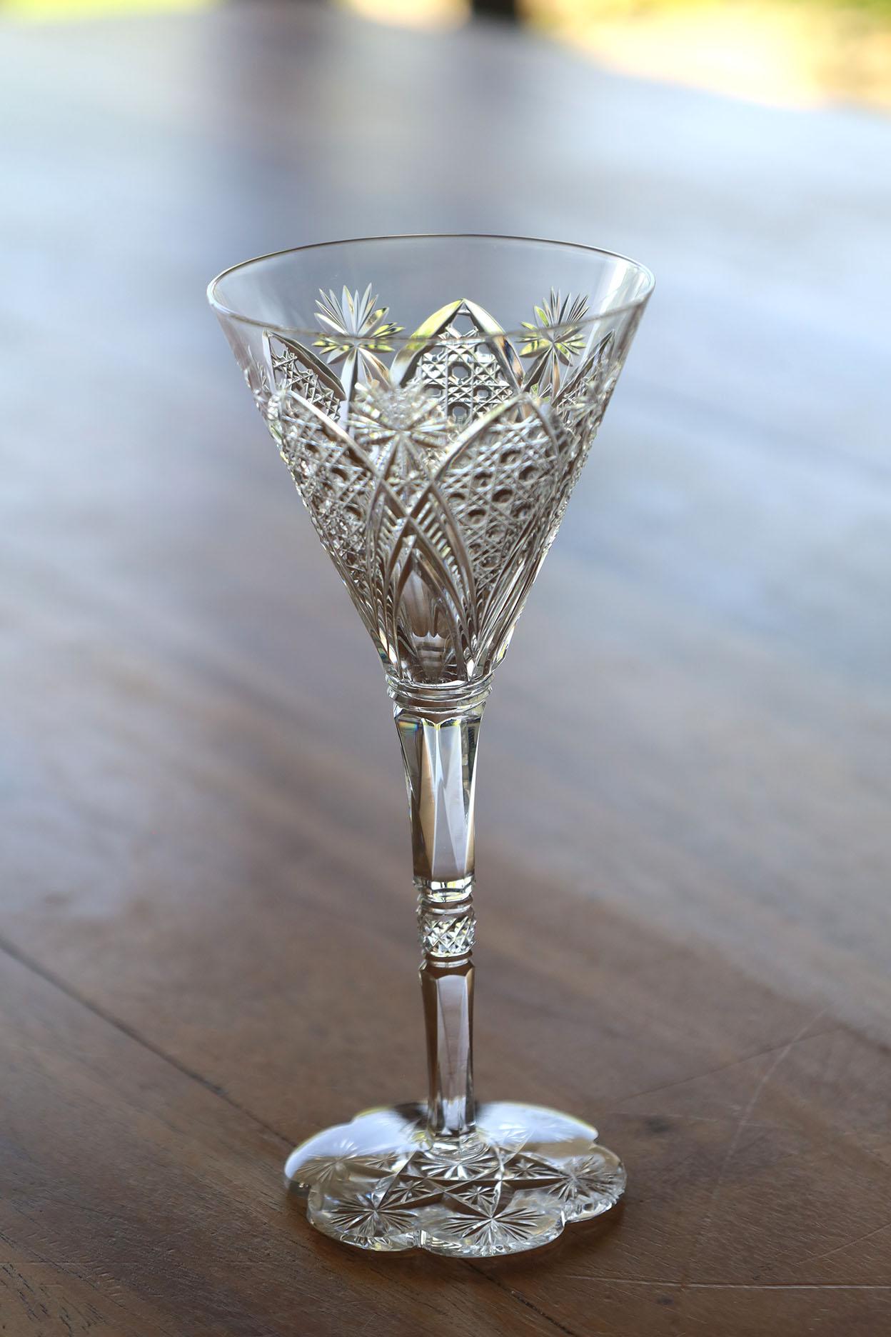 Set de 4 Copas de Vino Blanco de Cristal Soplado a Mano Elbeuf de Baccarat en Bueno estado para la venta en Mérida, YU