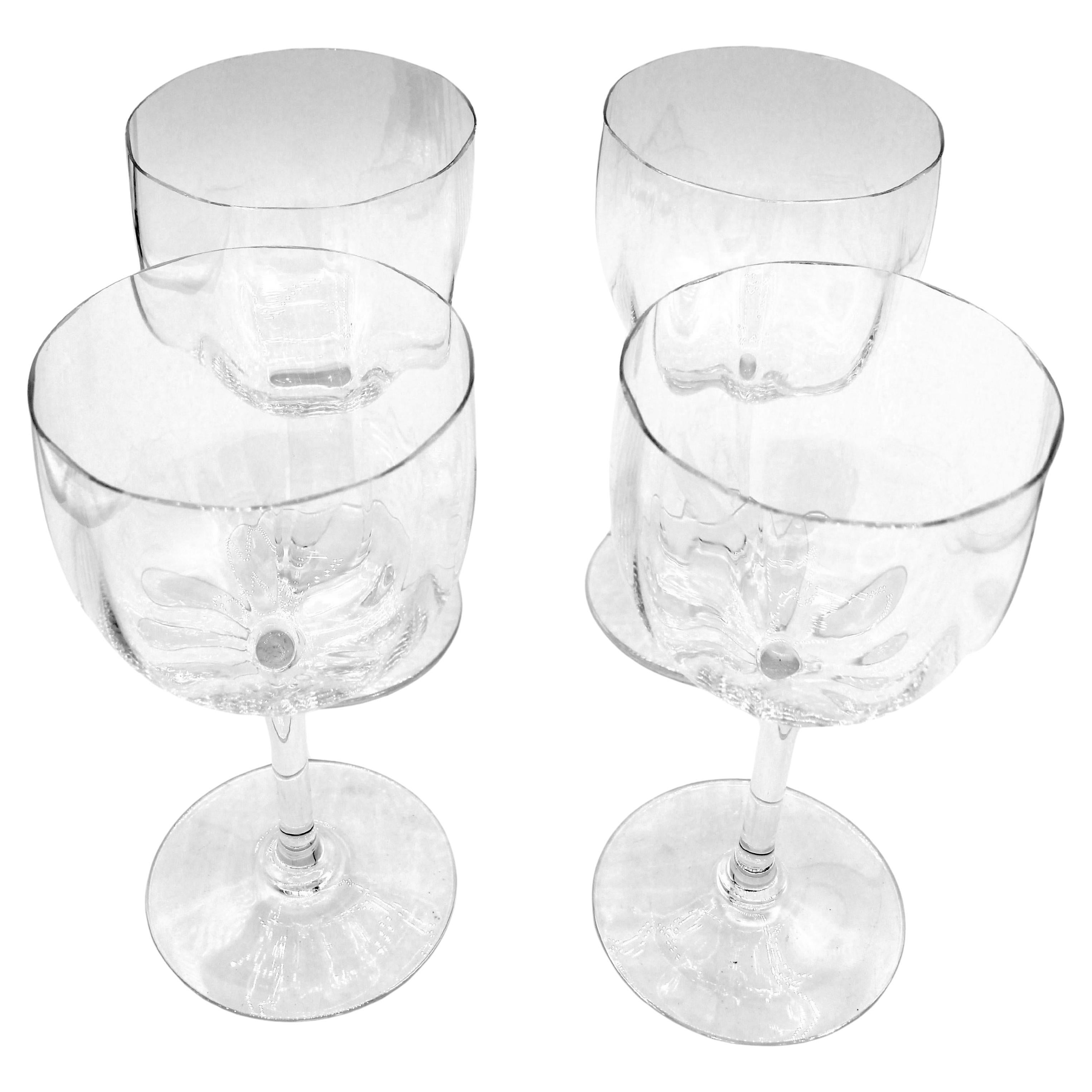 Set of 4 Baccarat Montaigne Optic Red or White Wines