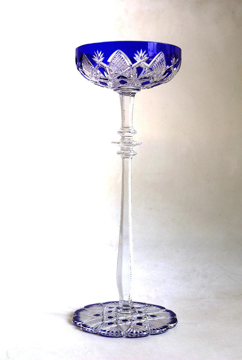Hand-Crafted Set of 4 Baccarat Tsar Champagne Coupes For Sale