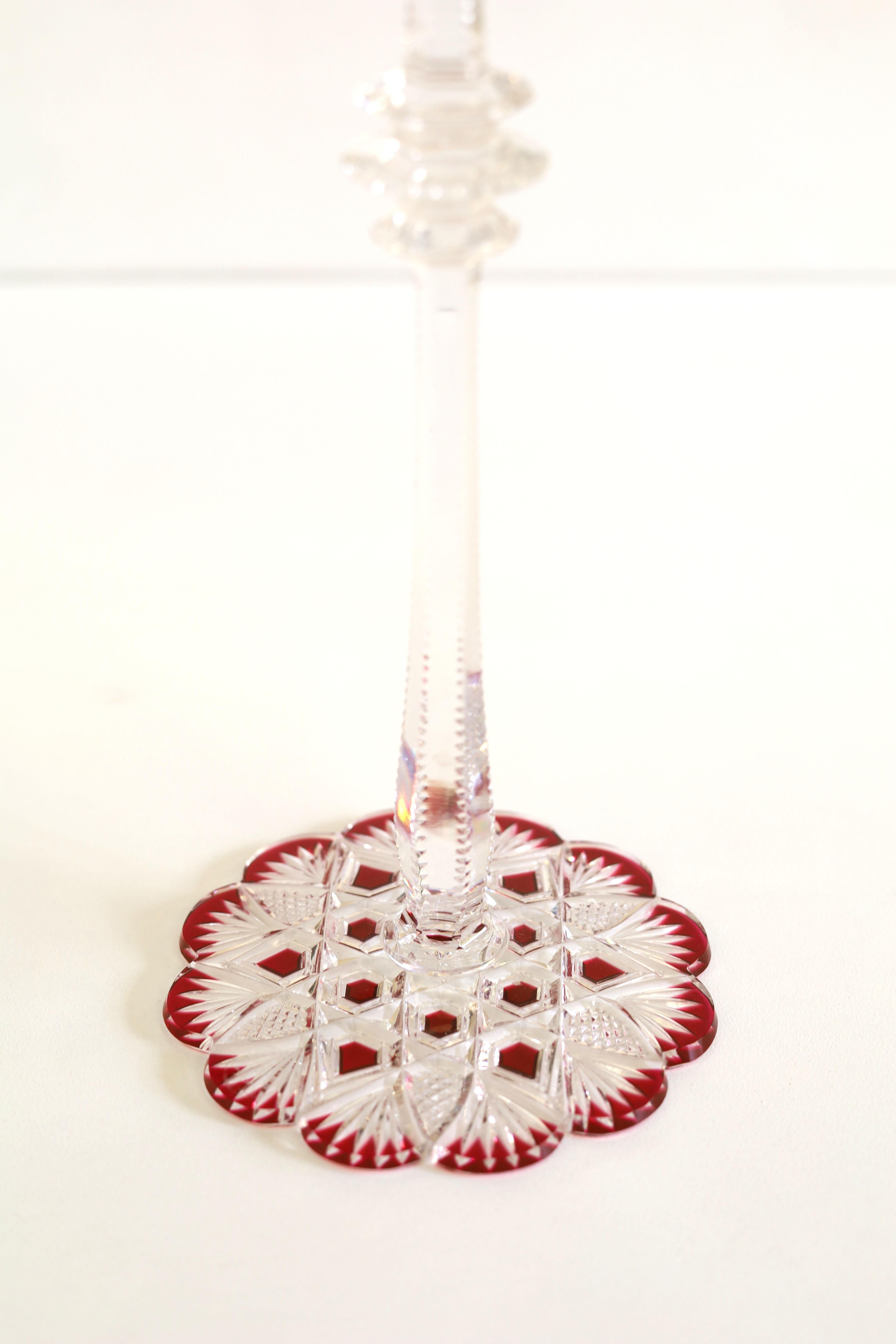 Fait main Ensemble de 4 coupes à champagne Baccarat Tsar en vente