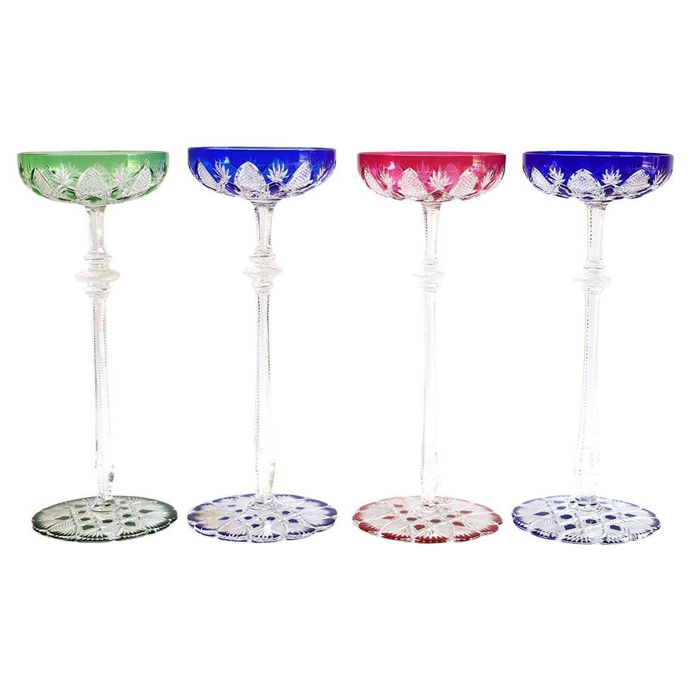 Ensemble de 4 coupes à champagne Baccarat Tsar