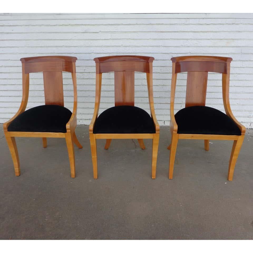 20th Century Set of 4 Baker Furniture Regency Dining Chairs For Sale