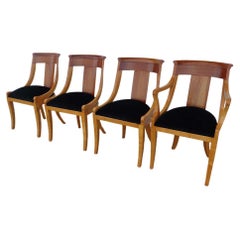 Retro Set of 4 Baker Furniture Regency Dining Chairs