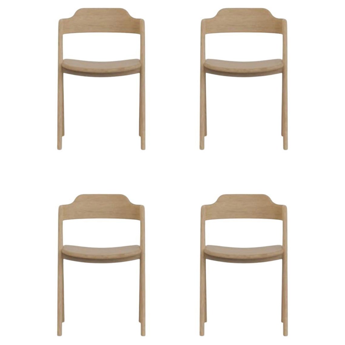 Set of 4 Balance Chairs by Sebastián Angeles For Sale