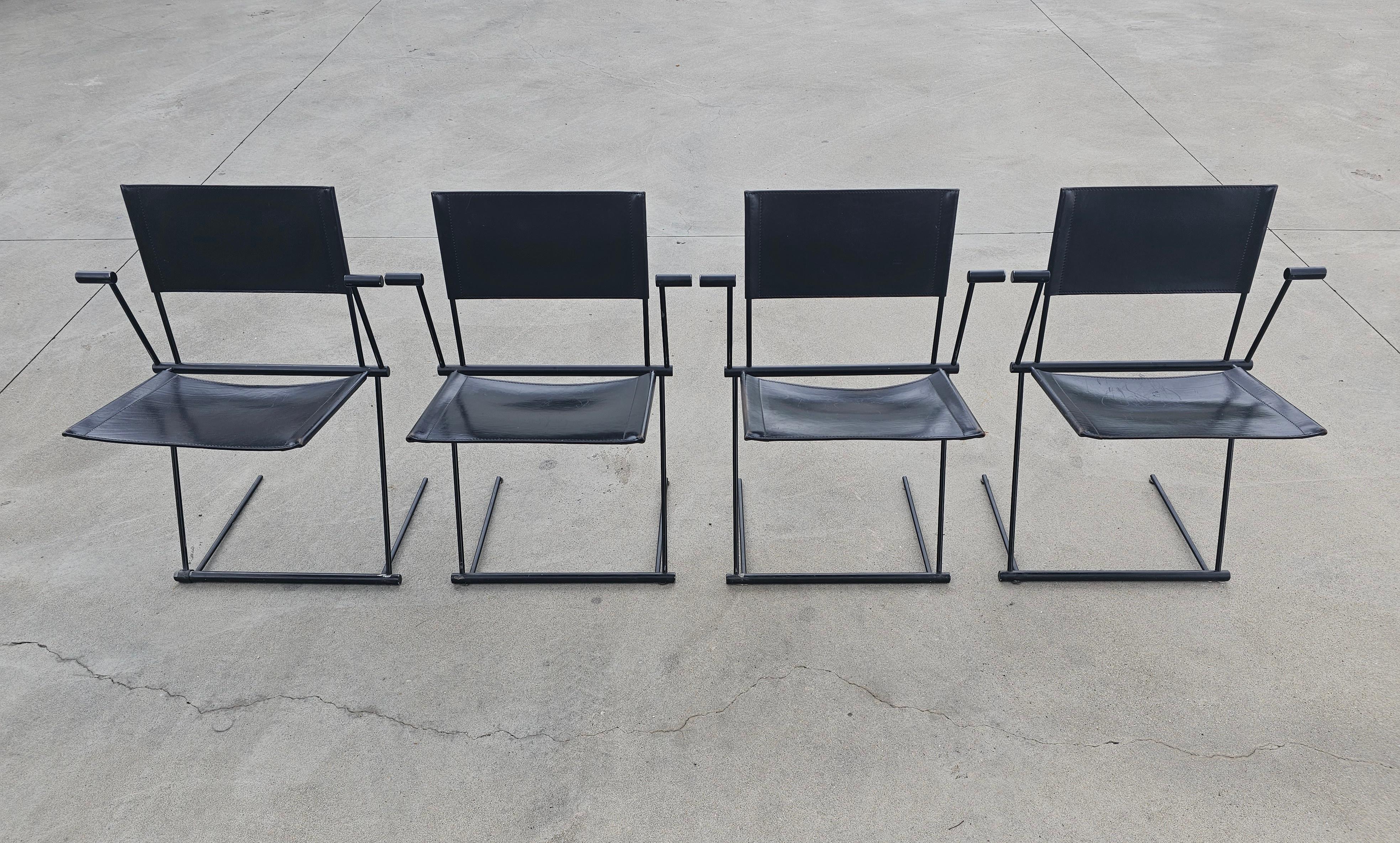 Italian Set of 4 Ballerina Dining Chairs by Herbert Ohl for Matteo Grassi, Italy 1990s For Sale
