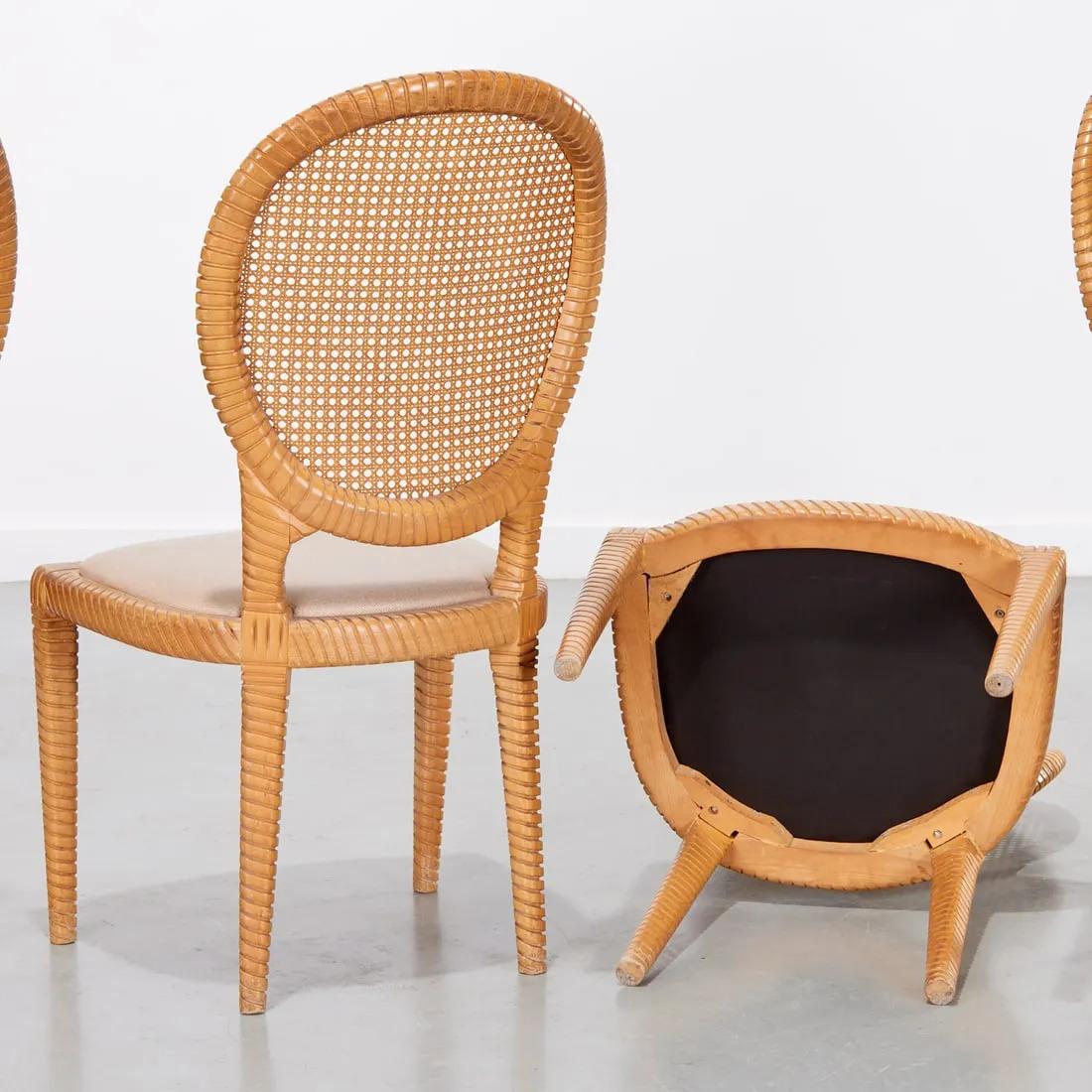20th Century Set of 4 Balloon Back Chairs For Sale