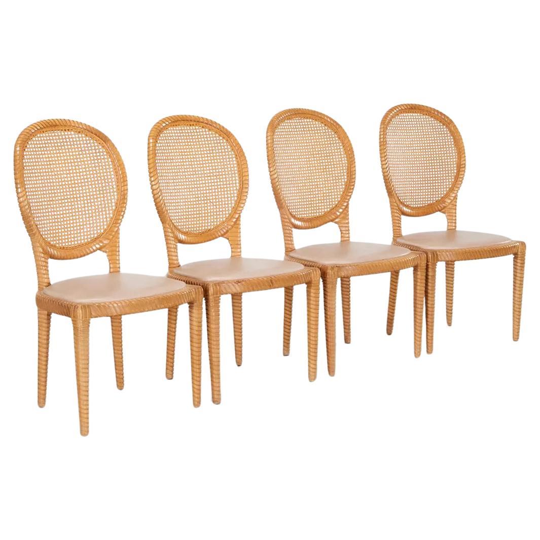 Set of 4 Balloon Back Chairs For Sale