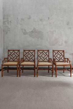 Set di 4 sedie in bambù, Serie Pagoda di Vivai del Sud, Designer Colin Morrow