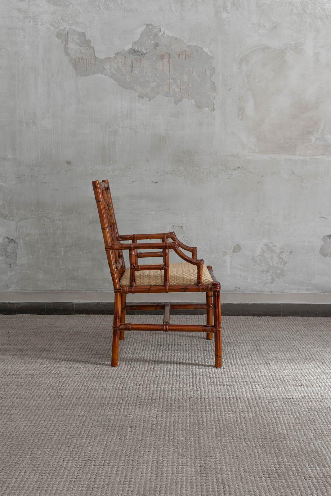 Set di 4 sedie in bambù, Serie Pagoda di Vivai del Sud, Designer Colin Morrow in vendita 1