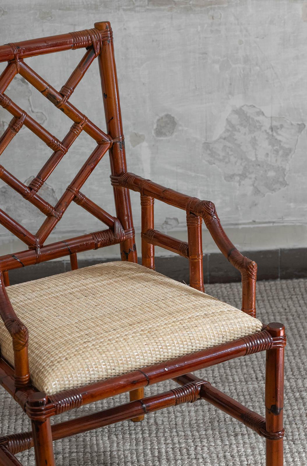 Set di 4 sedie in bambù, Serie Pagoda di Vivai del Sud, Designer Colin Morrow in vendita 2