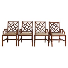 Set of 4 Bamboo Chairs, Pagoda Series By Vivai del Sud, Designer Colin Morrow