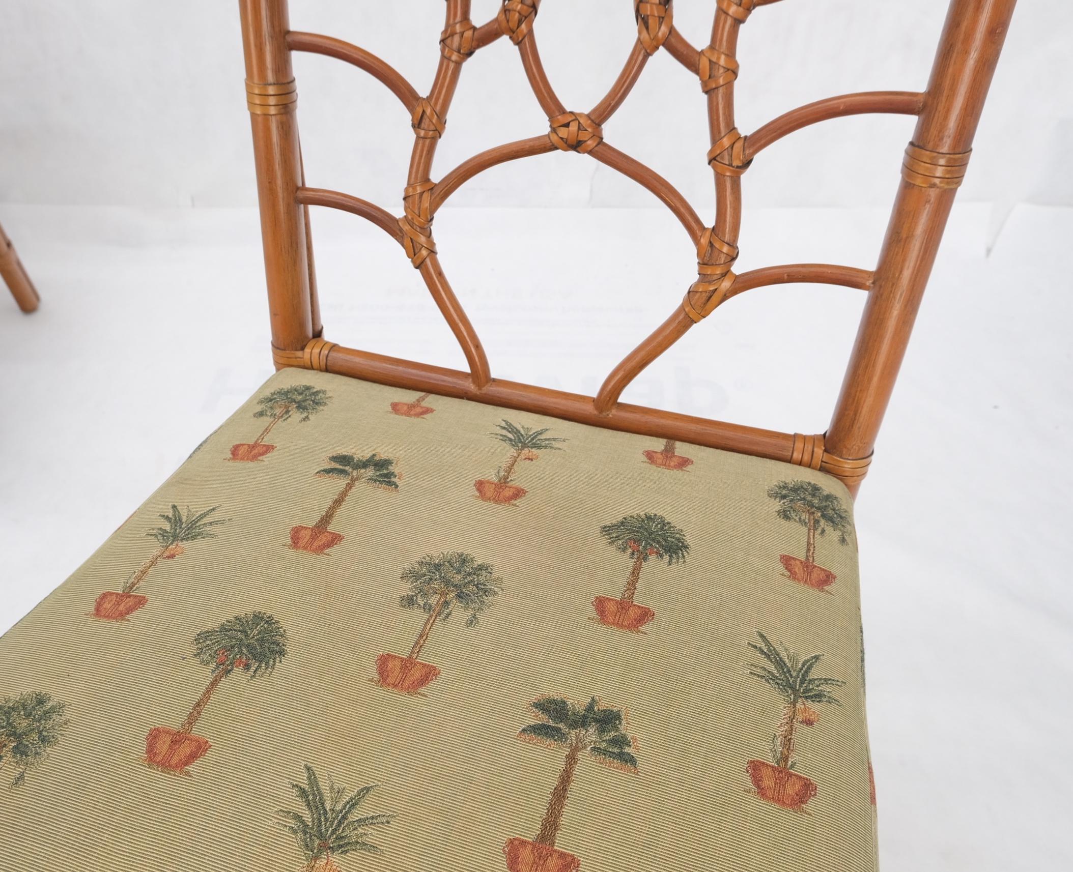 Set of 4 Bamboo Mid-Century Modern Dining Chairs MINT! For Sale 4