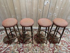Lot de 4 tabourets de bar, années 1960