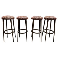 Lot de 4 tabourets de bar, années 1960
