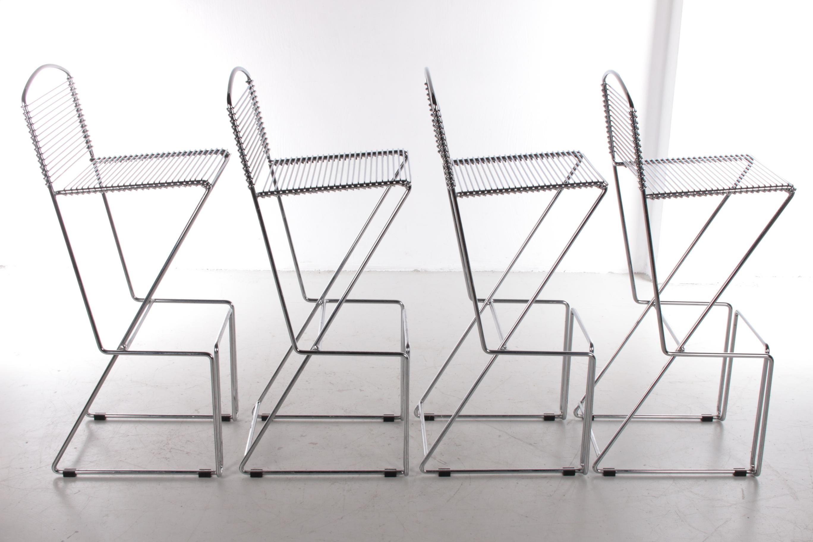 Set of 4 Bar Stools by Till Behrens by Schlubach, 1980 1