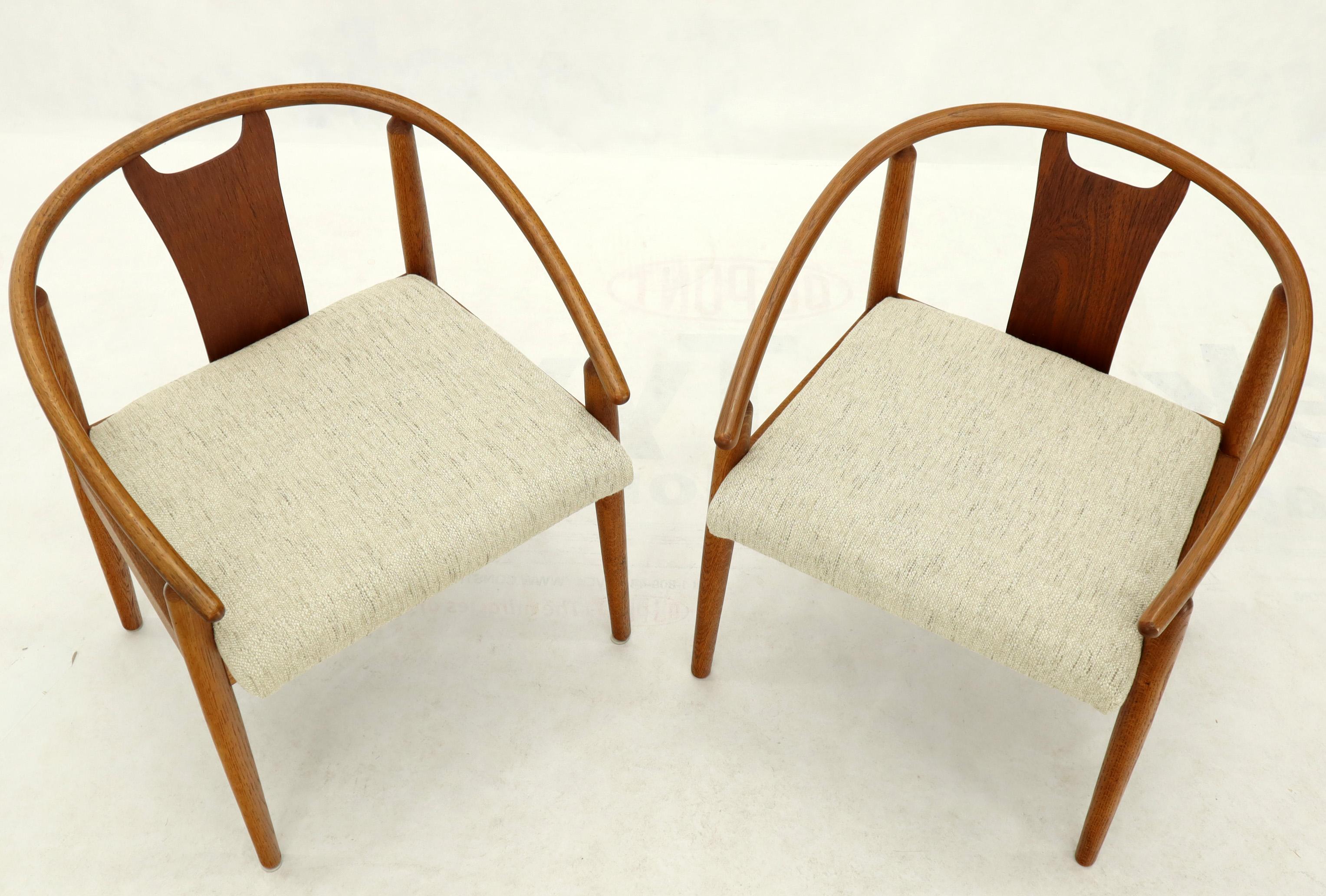 20th Century Set of 4 Barrel Back Bent Wood Dining Lounge Chairs New Upholstery For Sale