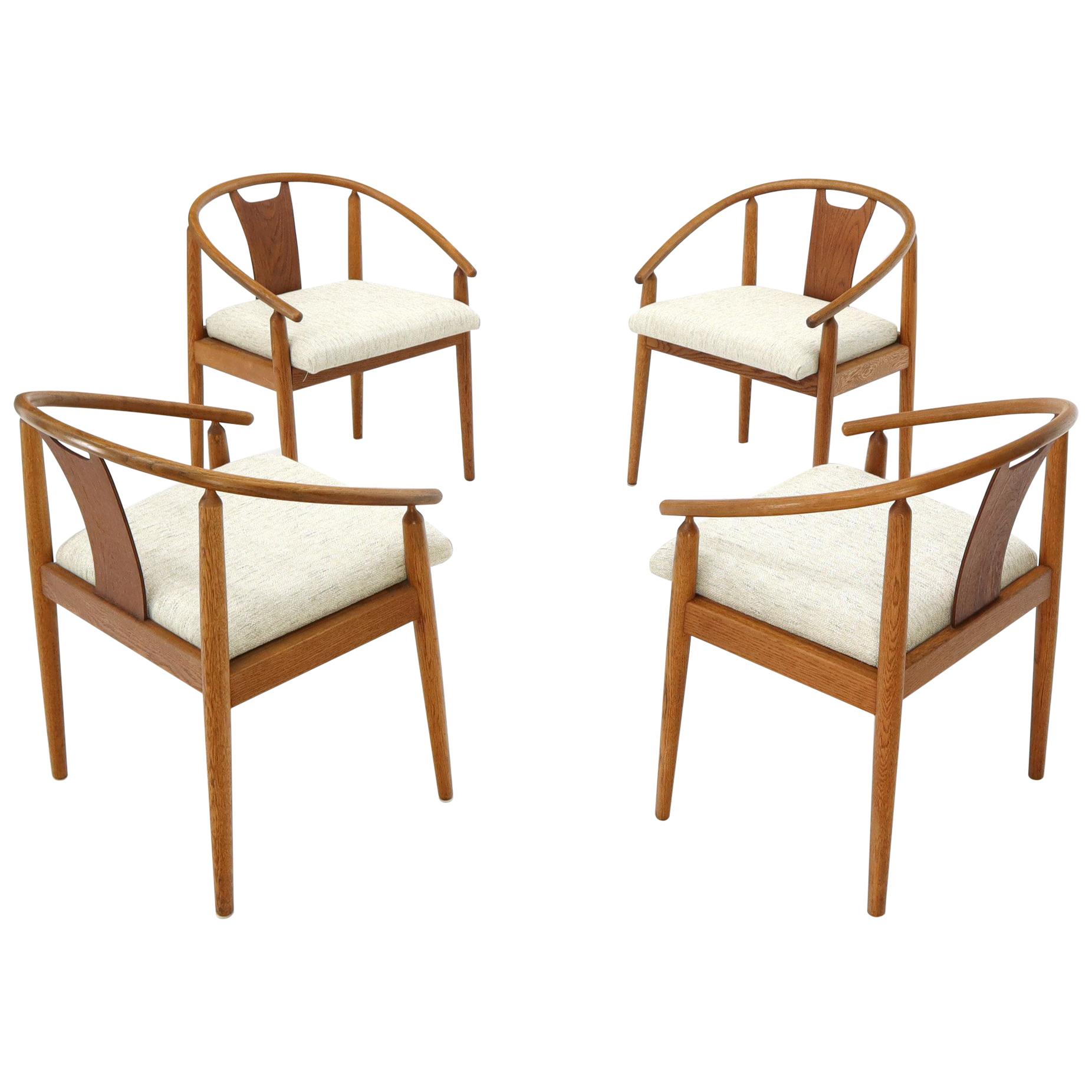 Set of 4 Vtg Mid Century Hardwood Tapered Furniture Chair Legs 4" 