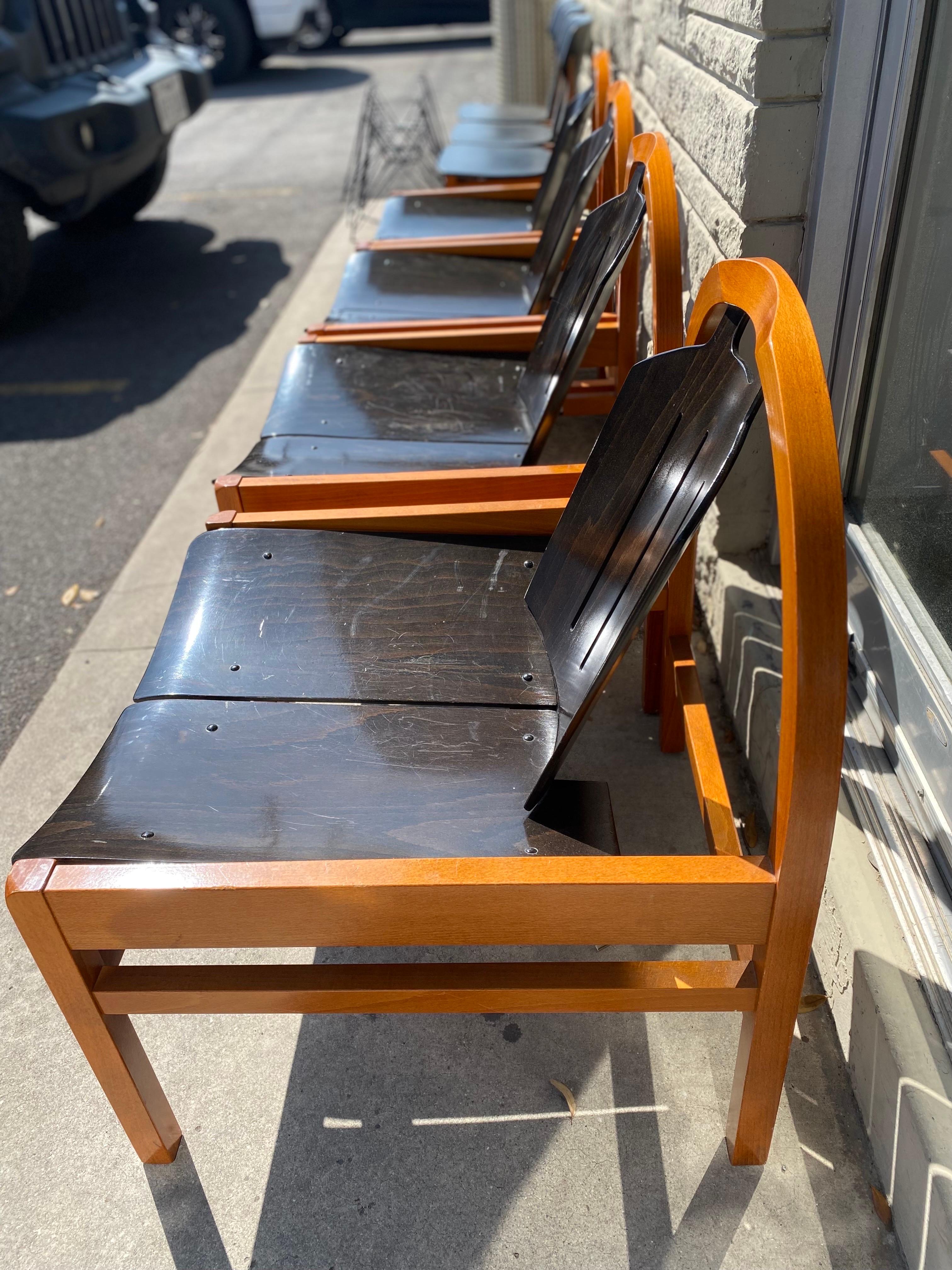 Postmoderne Ensemble de 4 chaises longues Baumann « Argos », France, vers 1980 en vente