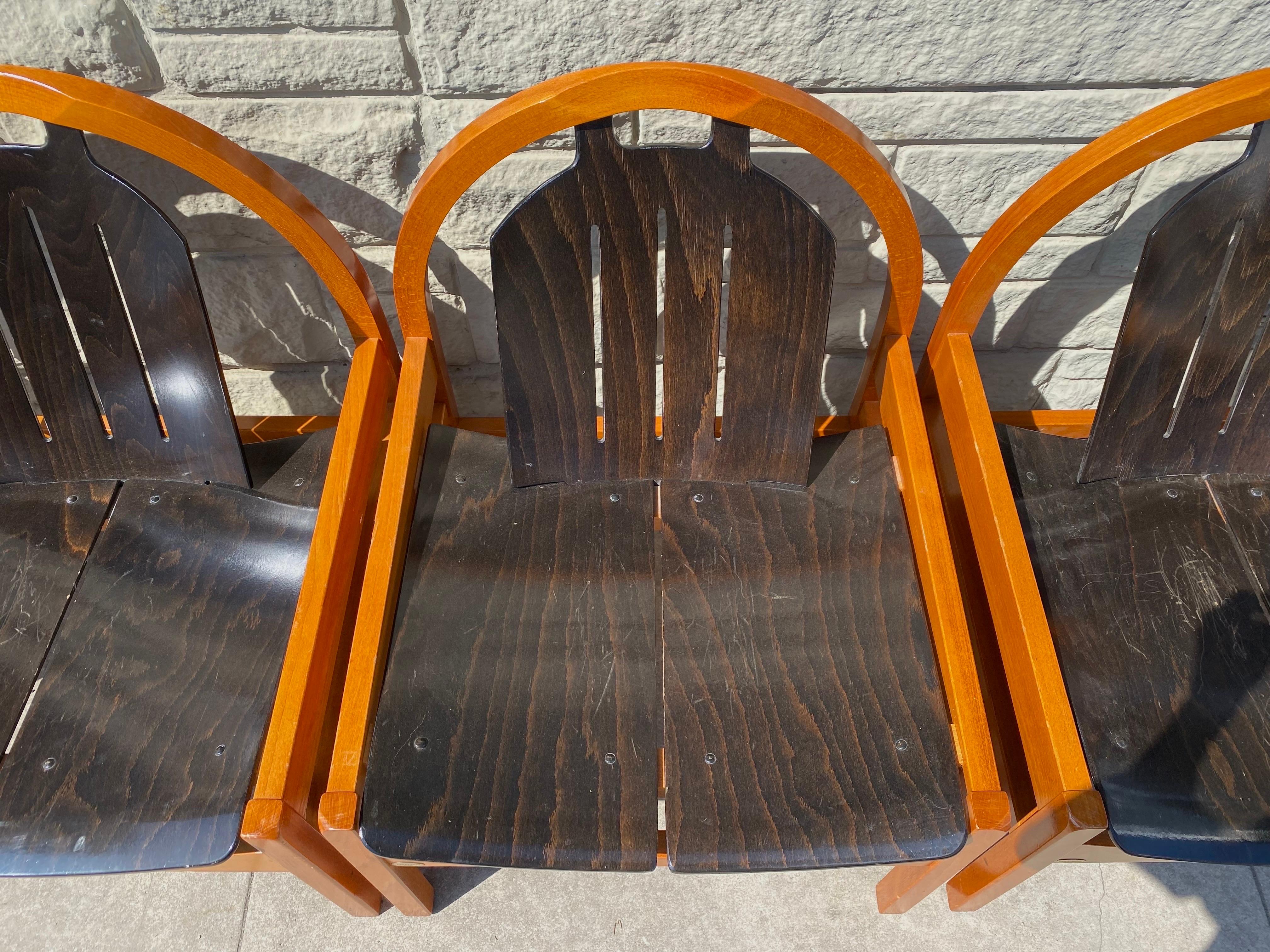 Ensemble de 4 chaises longues Baumann « Argos », France, vers 1980 Bon état - En vente à San Antonio, TX