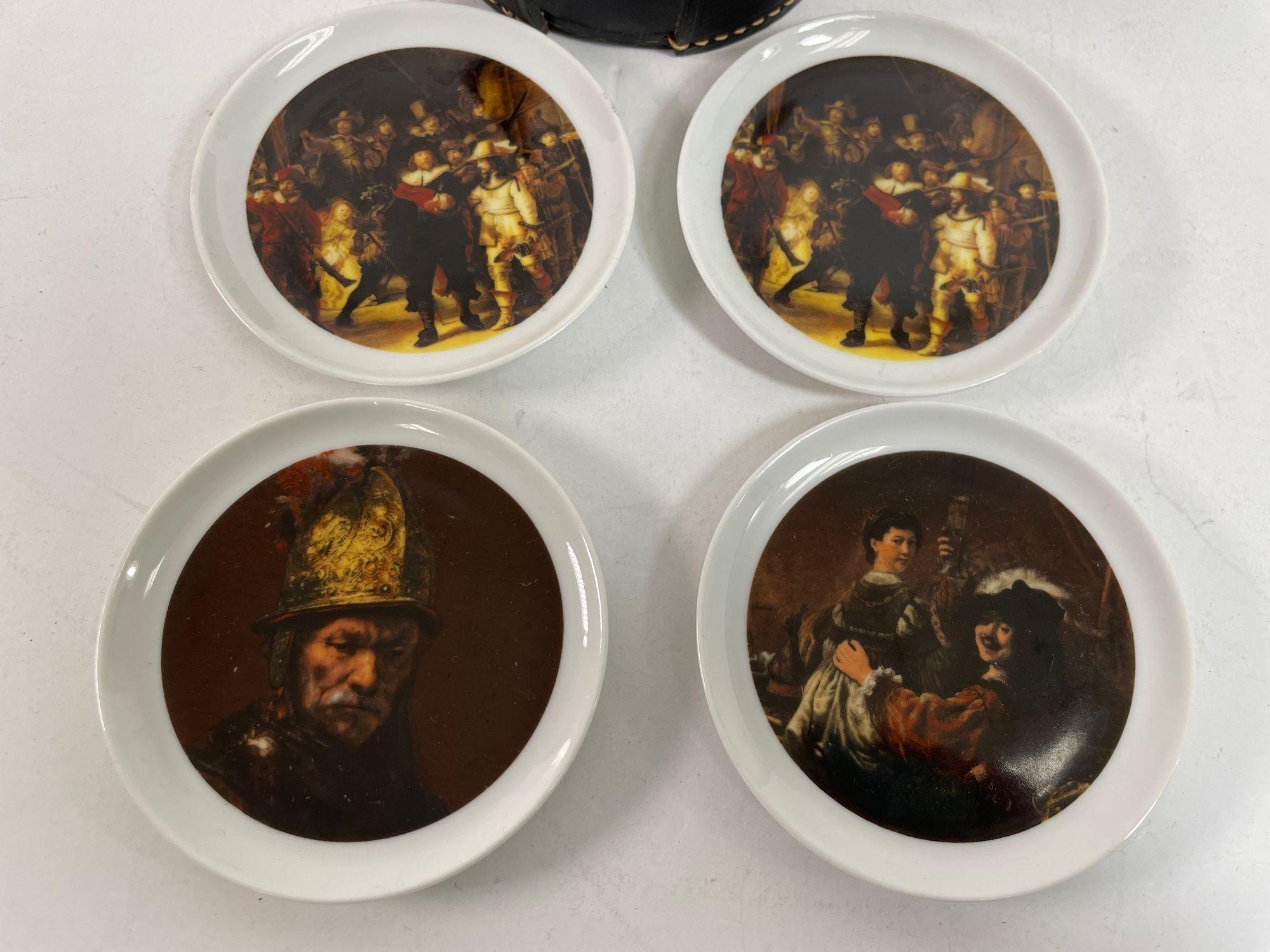 Louis XIV Set of 4 Bavaria Germany Porcelain Dishes Coasters For Sale