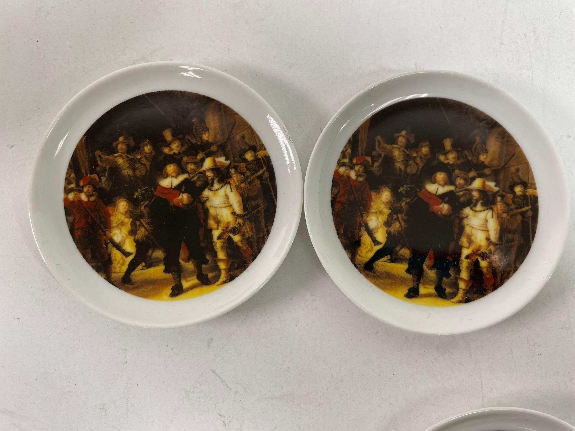Set of 4 Bavaria Germany Porcelain Dishes Coasters For Sale 2