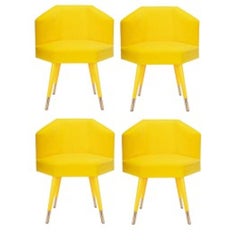 Ensemble de 4 chaises de salle à manger délicates, Royal Stranger