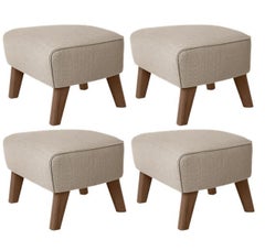 Set di 4 pouf Sahco Zero beige e Oak fumé di By Lassen