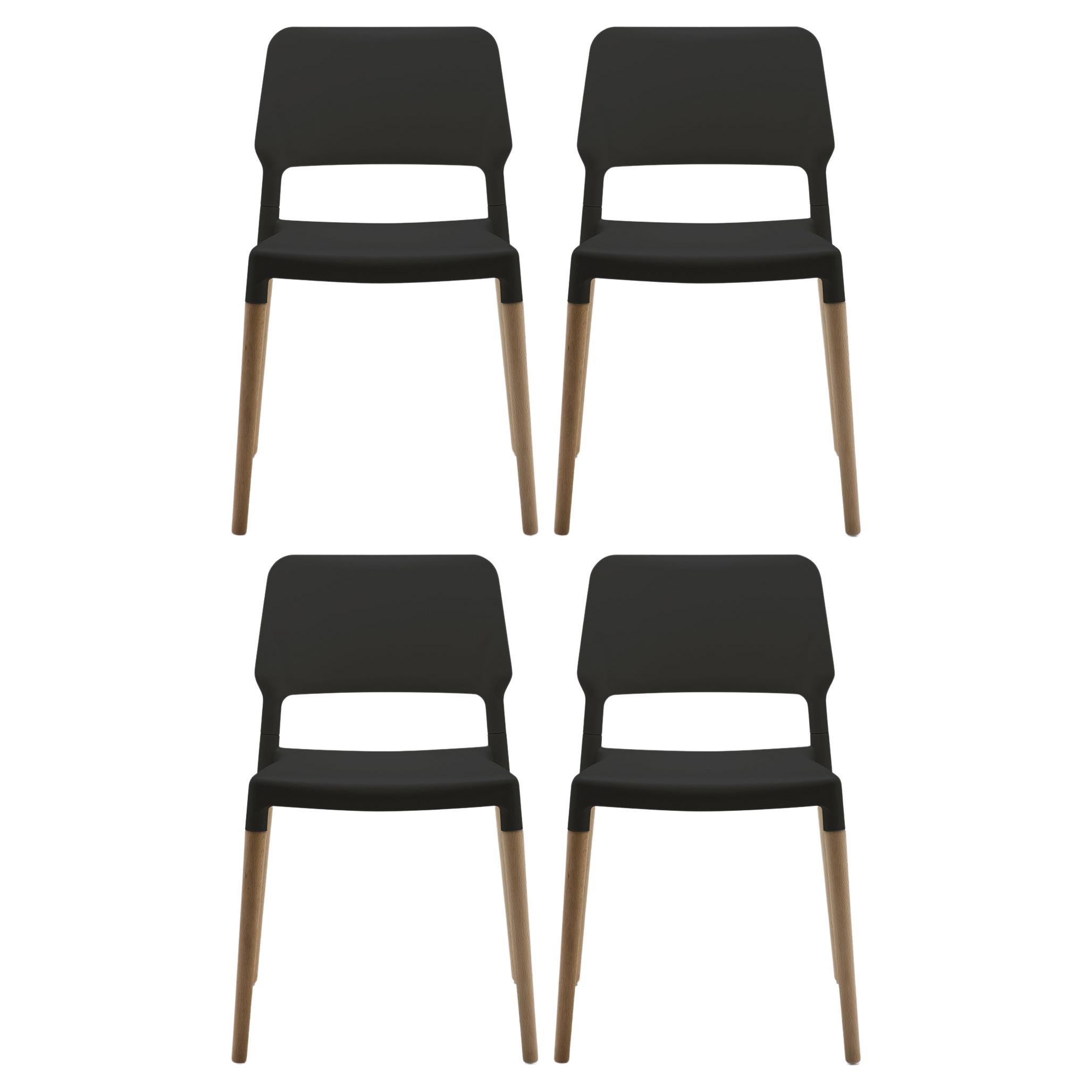 Rare Set of 4 Dining Chairs, Custom Designed by Paul Laszlo at 1stDibs