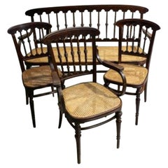 Ensemble de 4 bancs et chaises par Jacob Josef Rohn, Vienne, années 1930