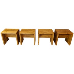 Set of 4 Benches by Charlotte Perriand for Les Arcs