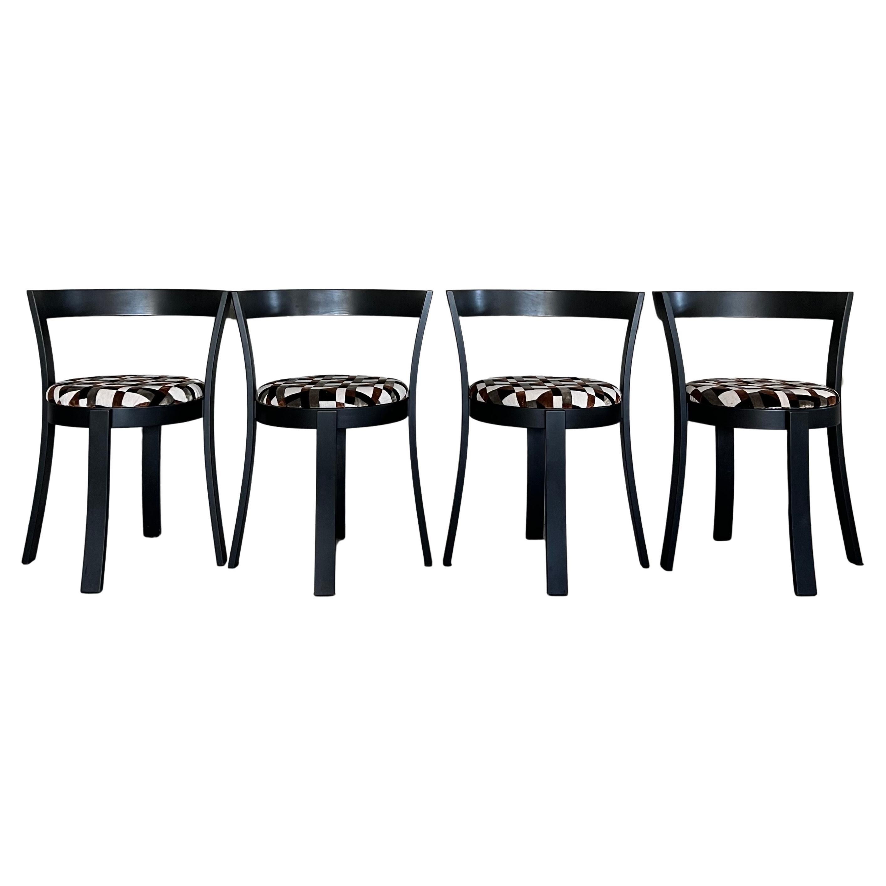 Set of 4 bend wood chairs