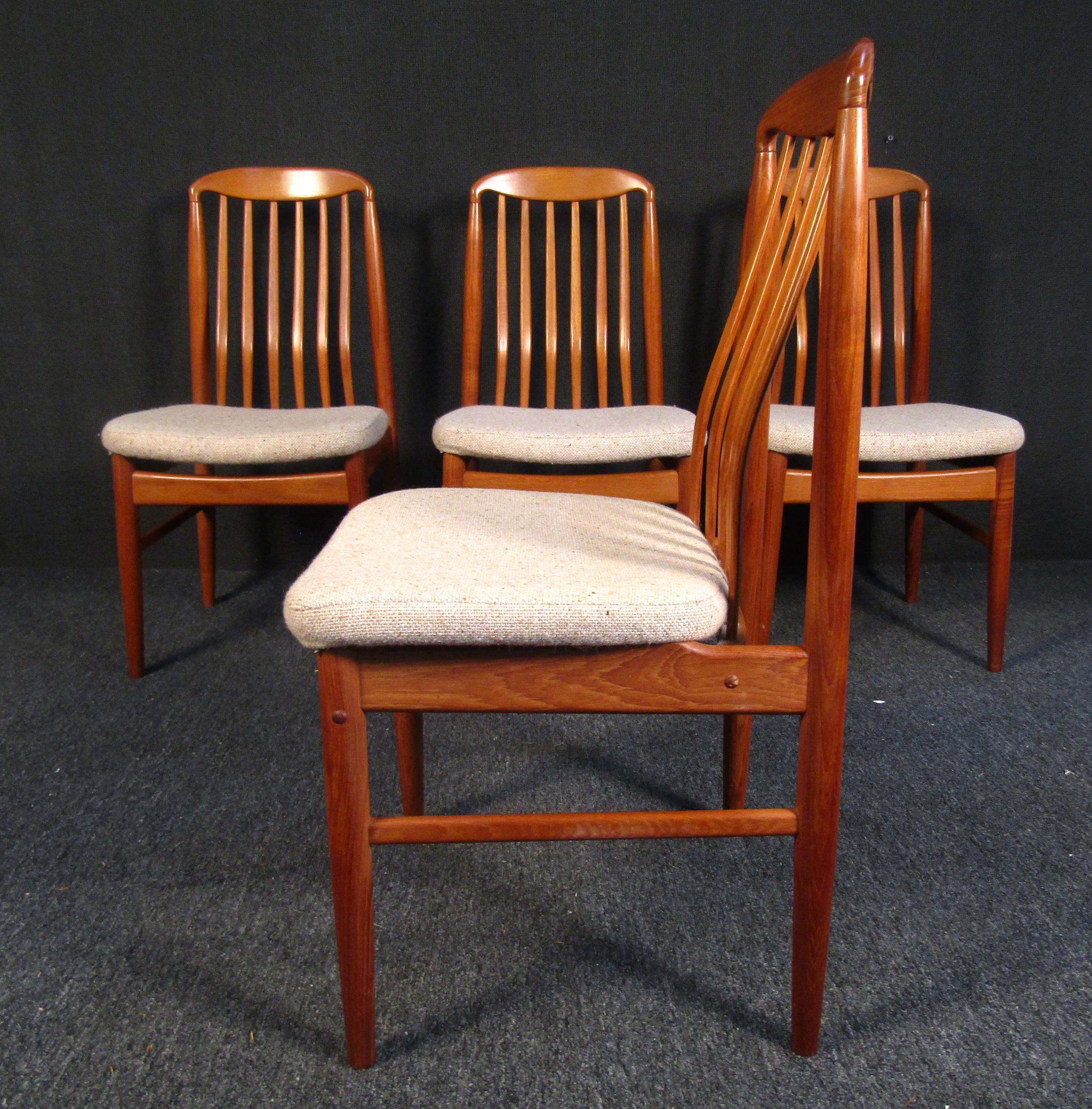 Set of 4 Benny Linden Danish Modern Dining Chairs 1