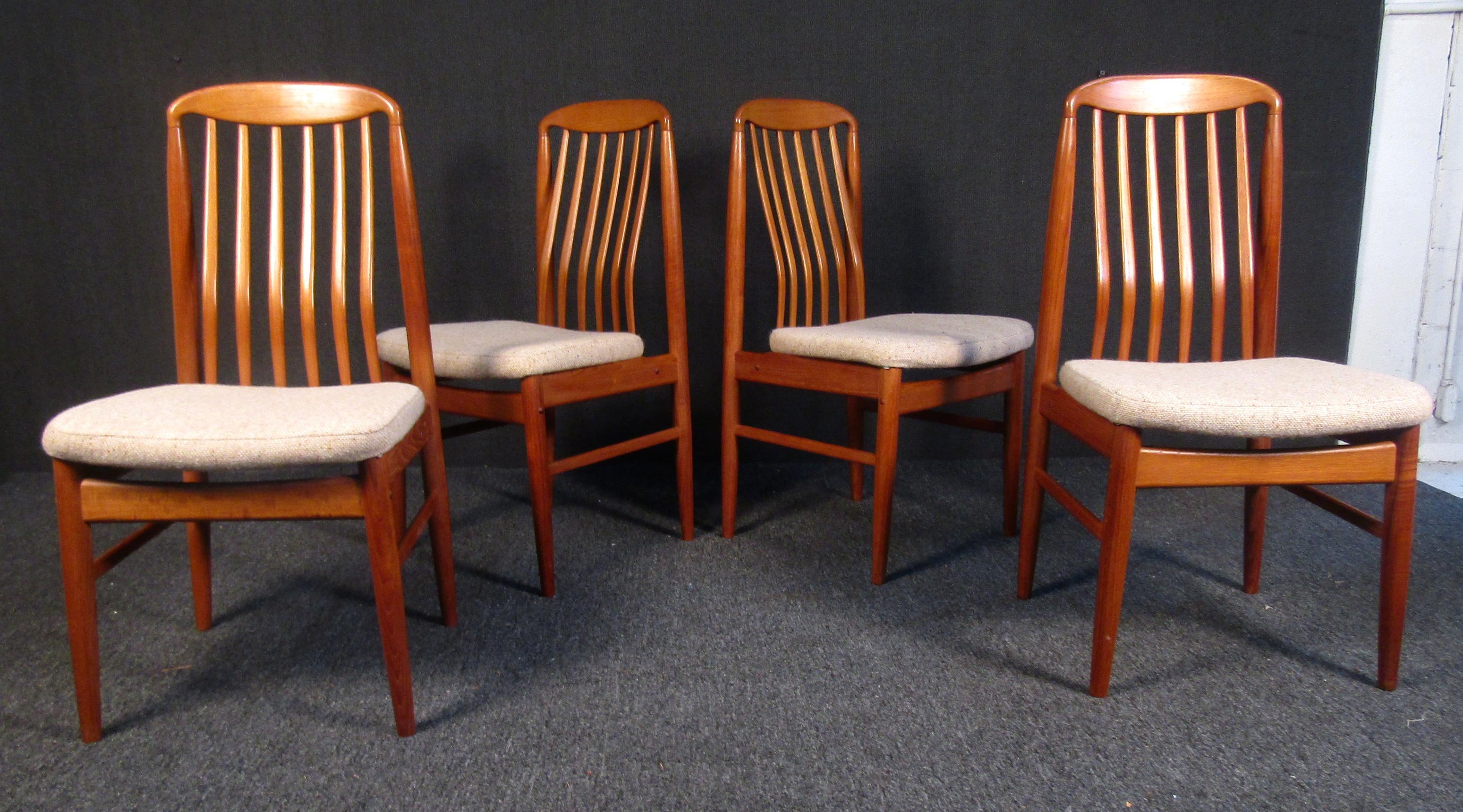 Set of 4 Benny Linden Danish Modern Dining Chairs 2