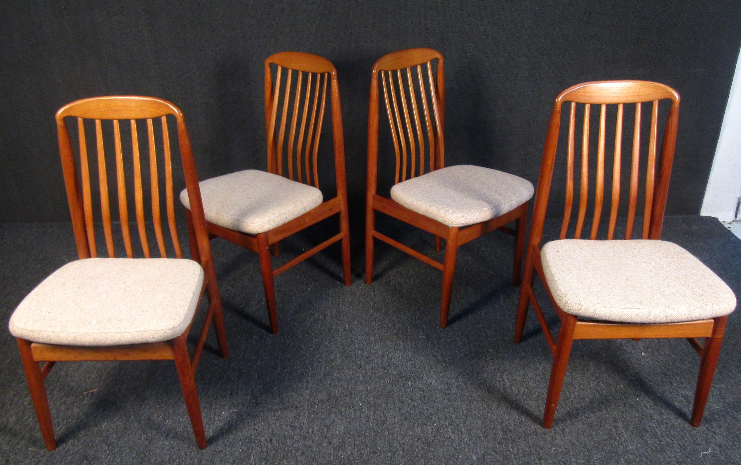 Set of 4 Benny Linden Danish Modern Dining Chairs 3