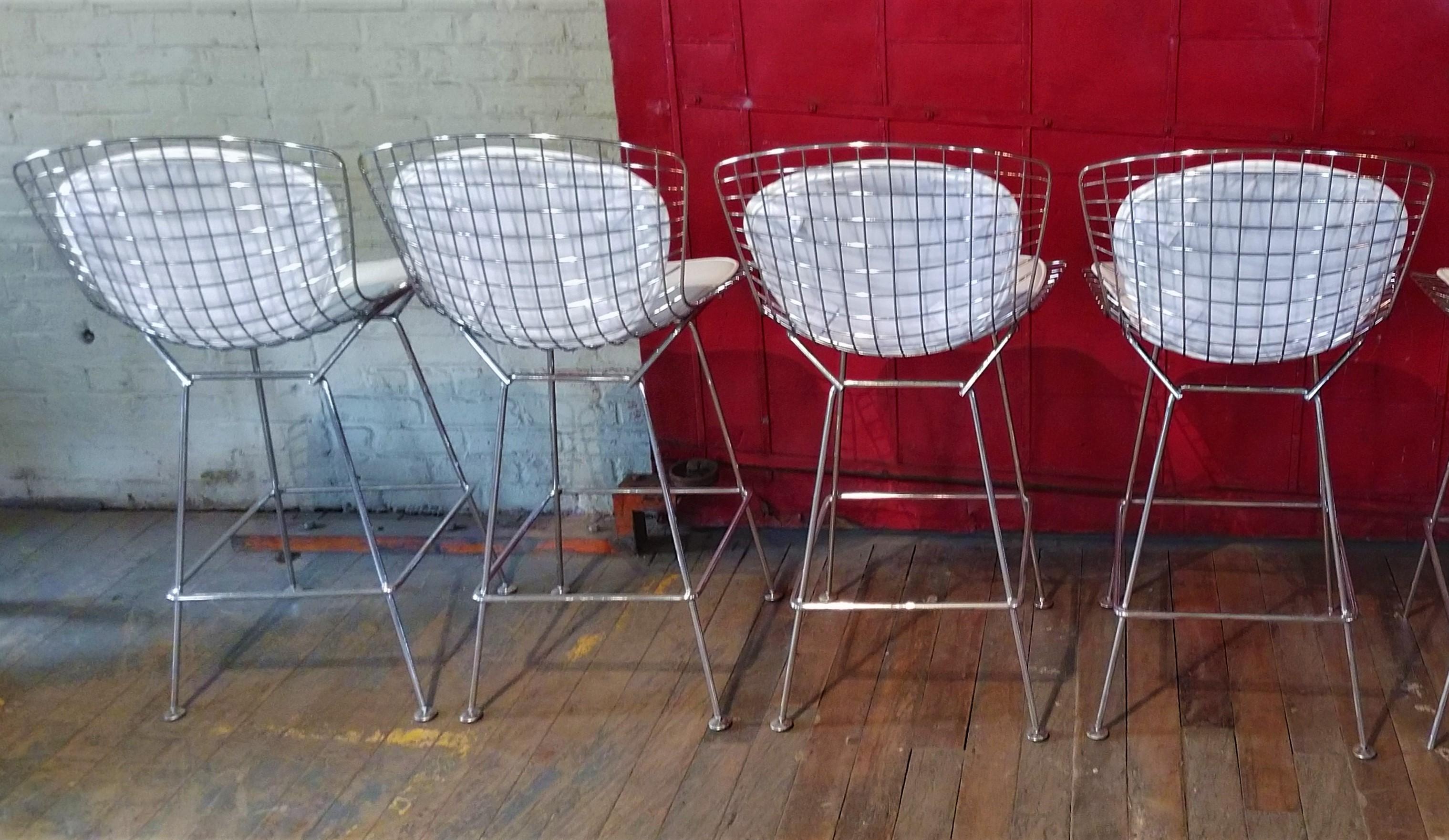 Bertoia style wire stools

Overall dimensions: 21