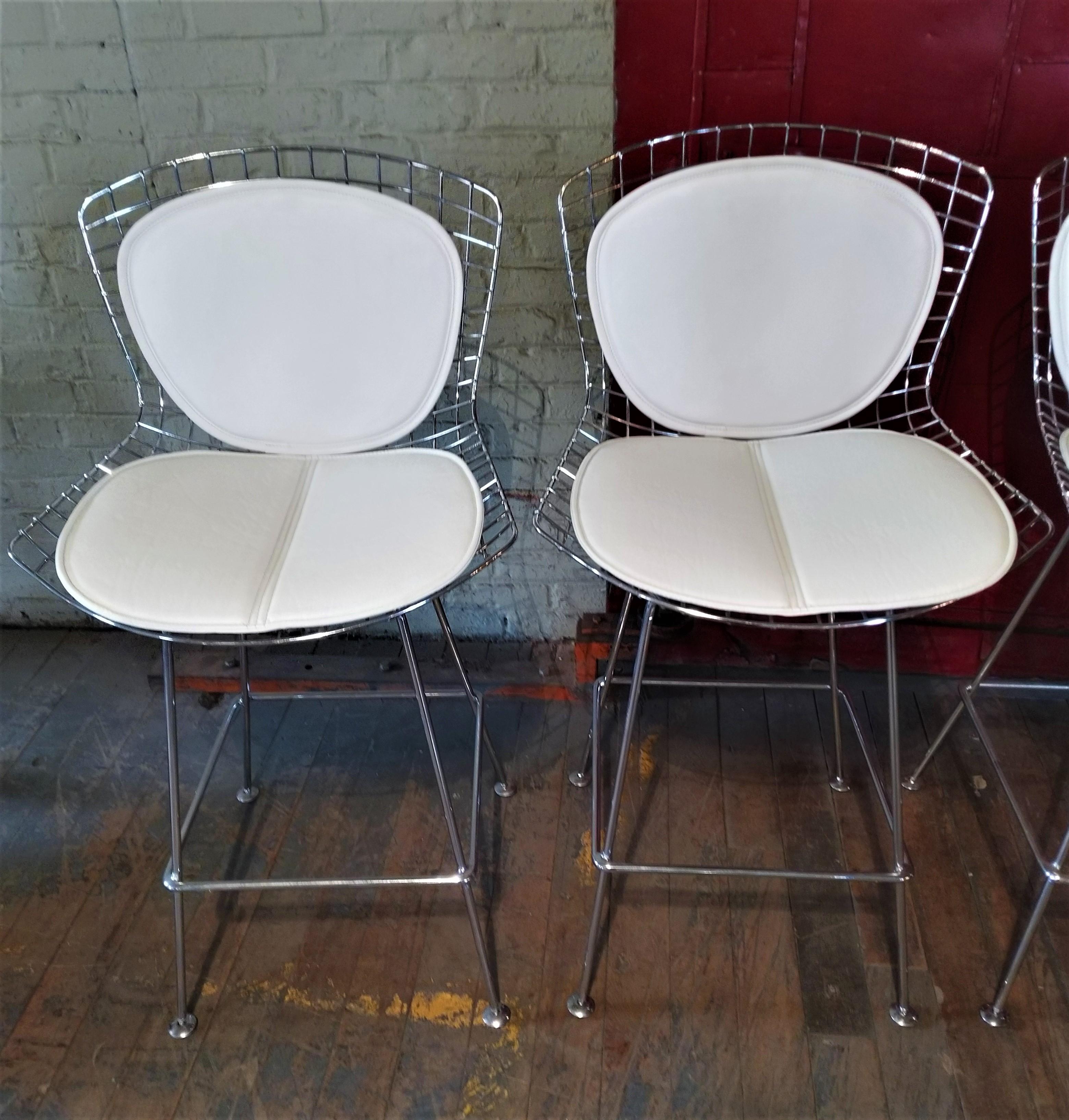 American Set of 4 Bertoia Style Stools