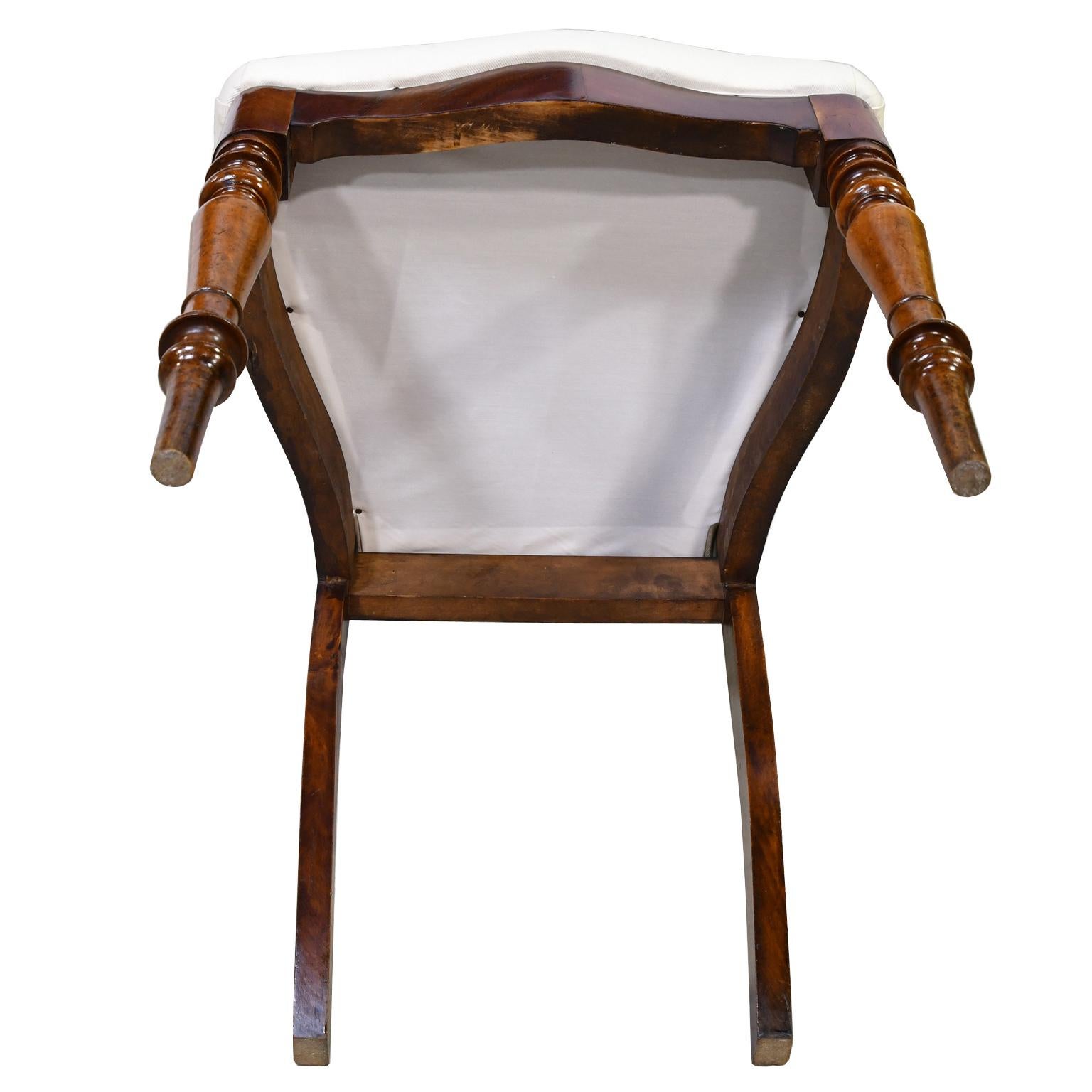 Set of 4 Biedermeier Mahogany Dining Chairs with Upholstered Seat, circa 1830 8