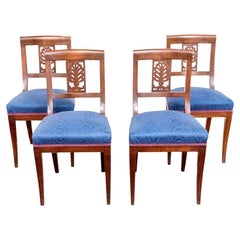 Set Of 4 Biedermeier Style  Dining Chairs for Restoration