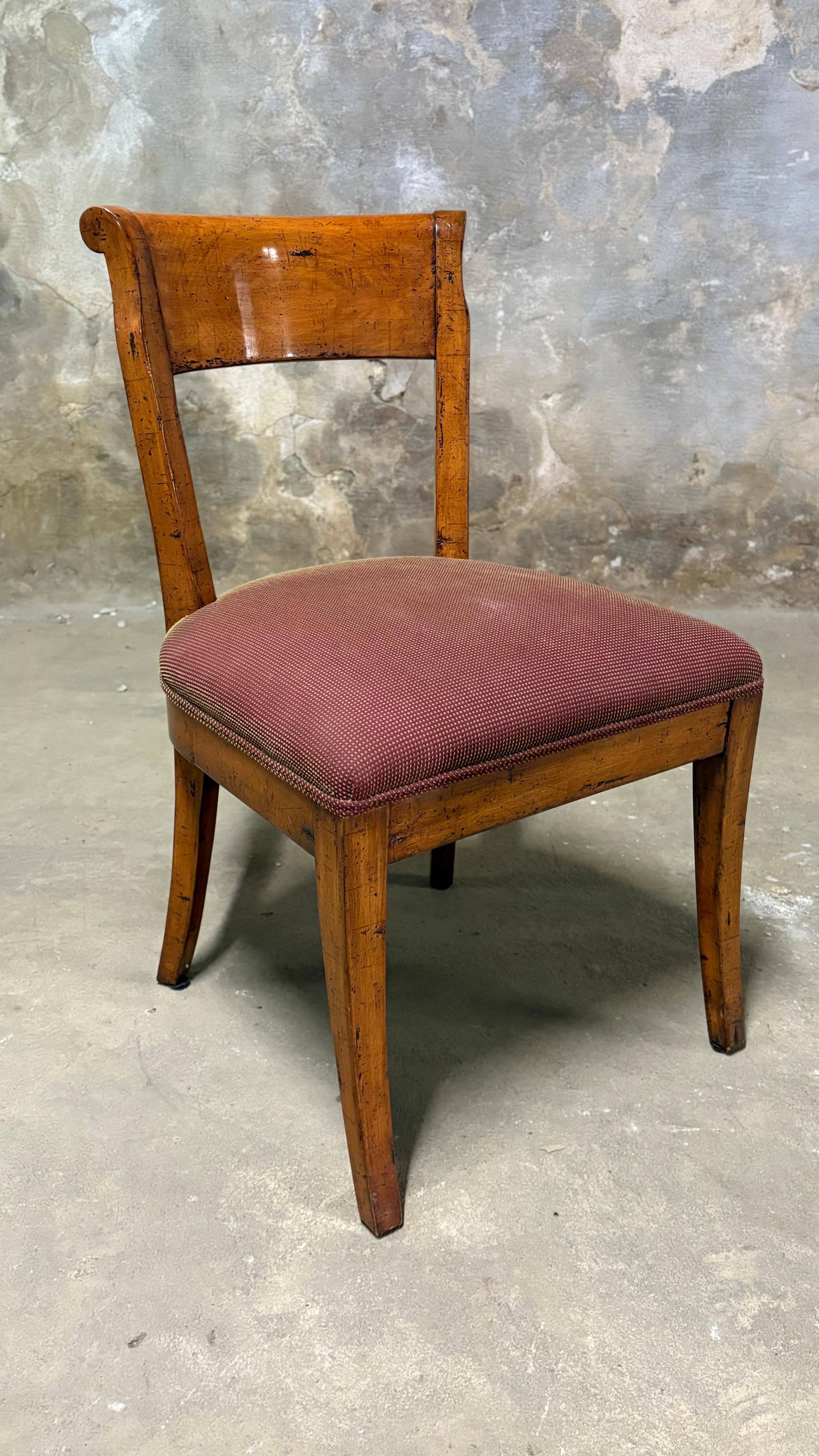 4er Set - Biedermeier Esszimmerstühle (Französisch) im Angebot