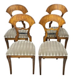 Set of 4 Biedermeier Style Side / Dining Chairs, Italy 1960's