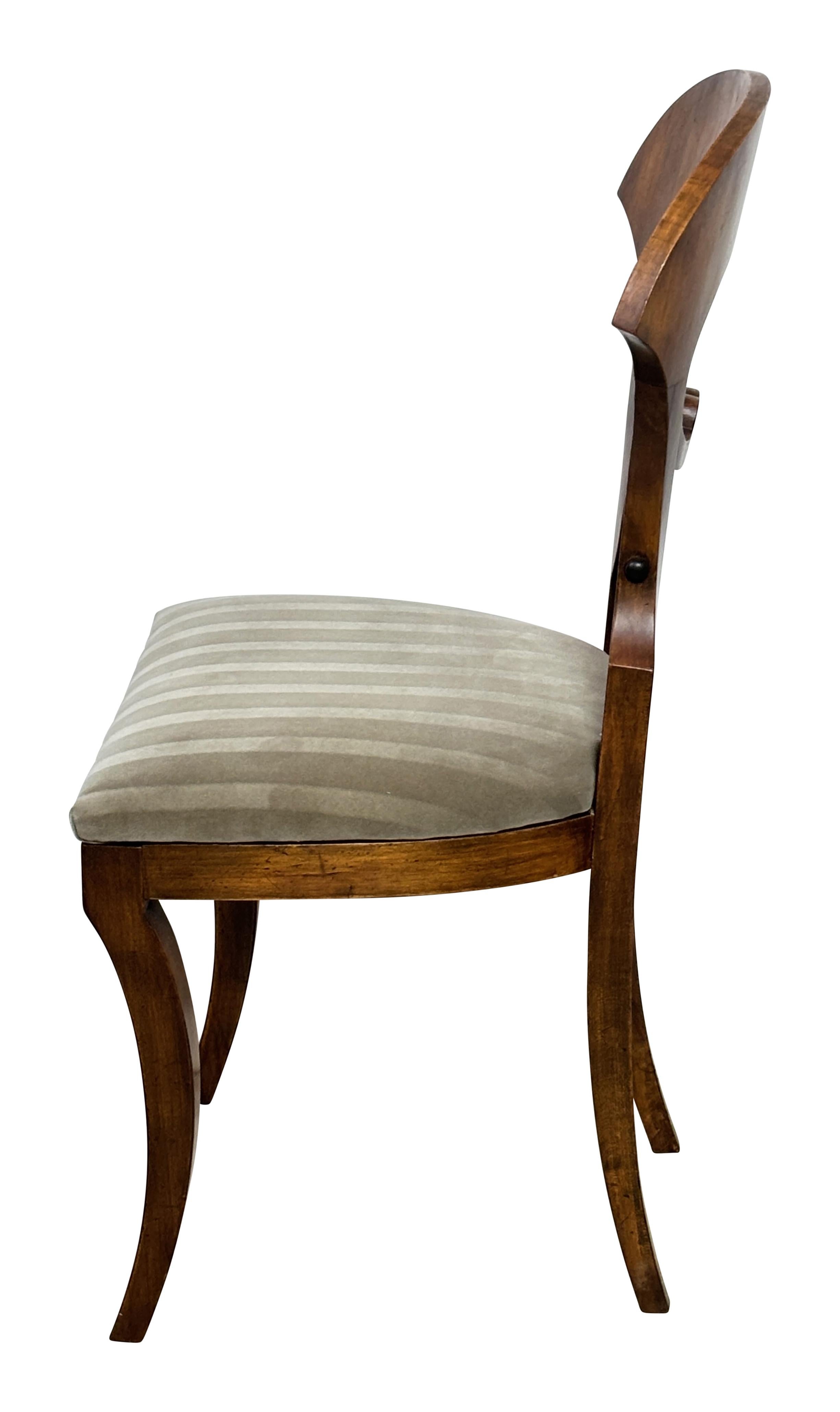 Mid-20th Century Set of 4 Biedermeier Style Side / Dining Chairs, Italy 1960's
