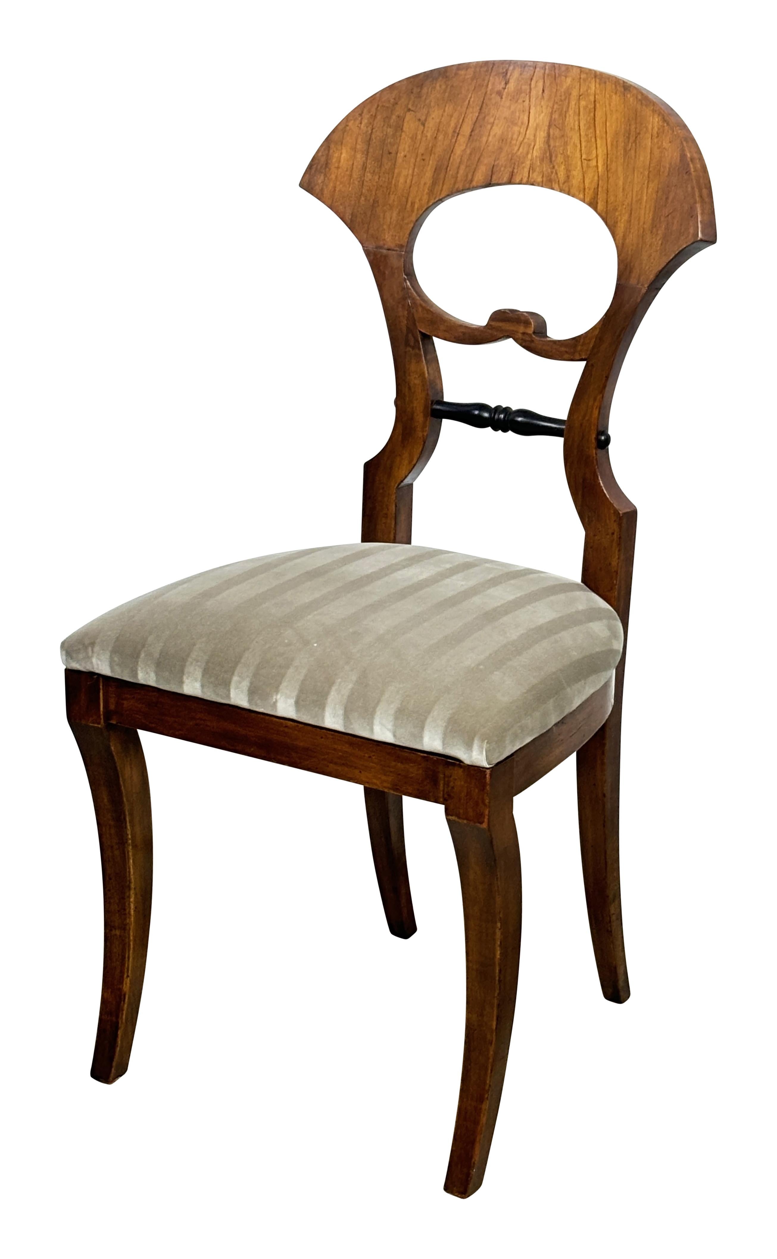 Set of 4 Biedermeier Style Side / Dining Chairs, Italy 1960's 1