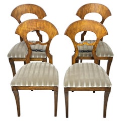 Set di 4 sedie da pranzo in stile Biedermeier, Italia anni '60